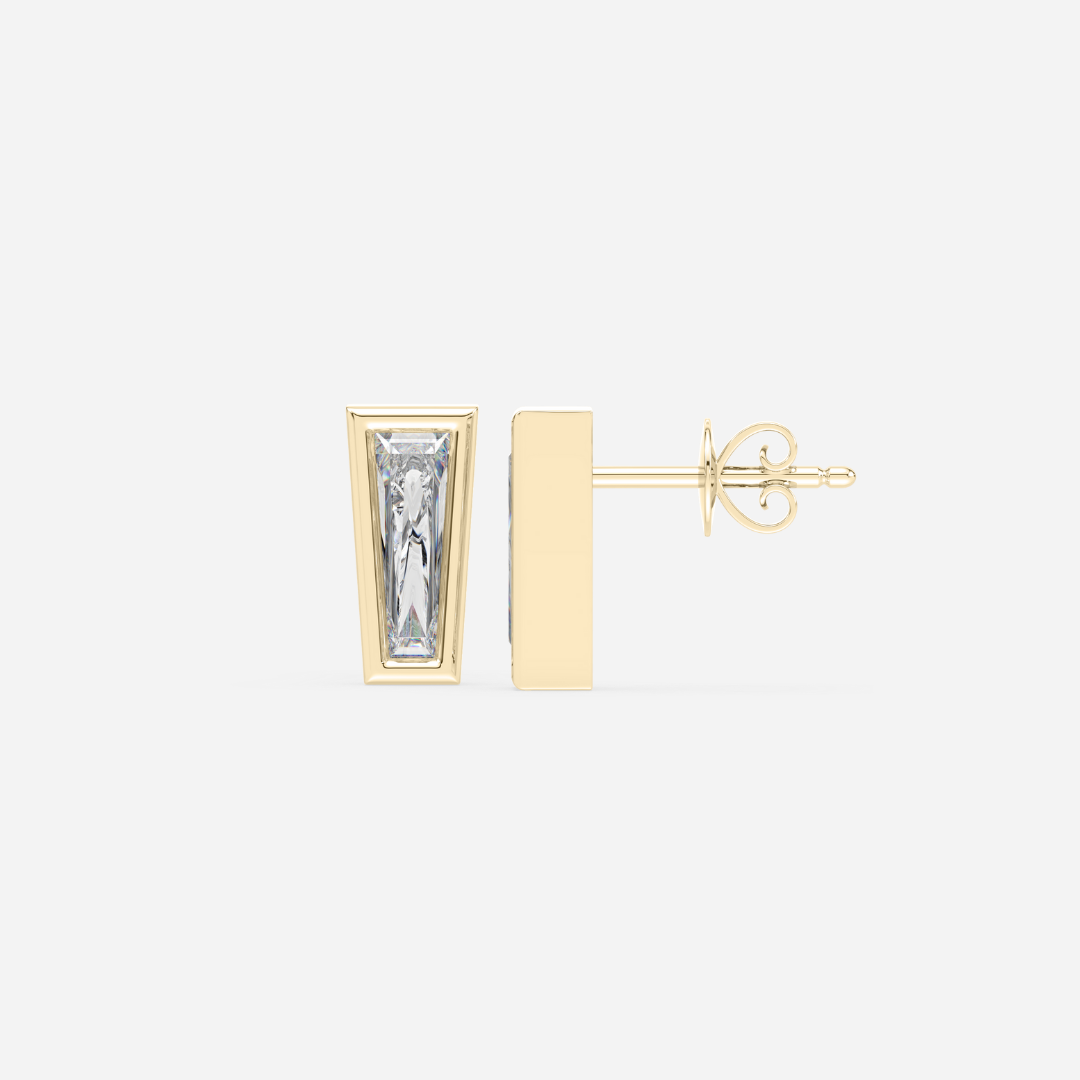 The Bezel Wedge Diamond Stud