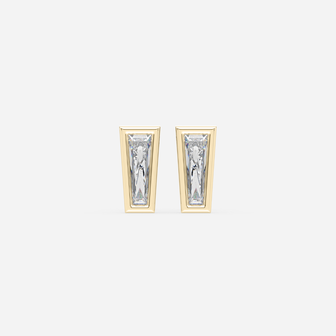 The Bezel Wedge Diamond Stud