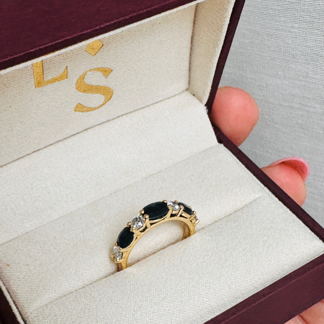 Sapphire & Diamond Band