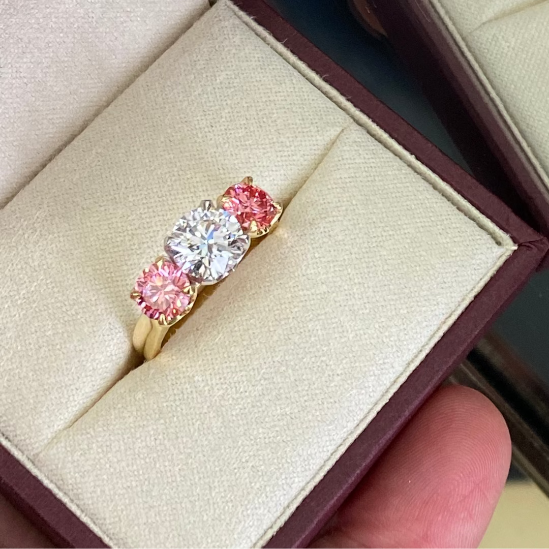 Pink Diamond Trilogy Ring