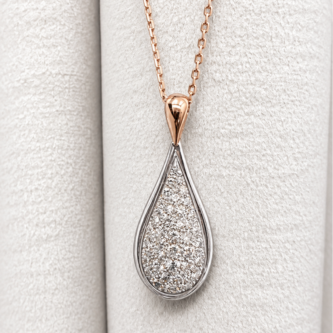 Bridal Pave Diamond Necklace