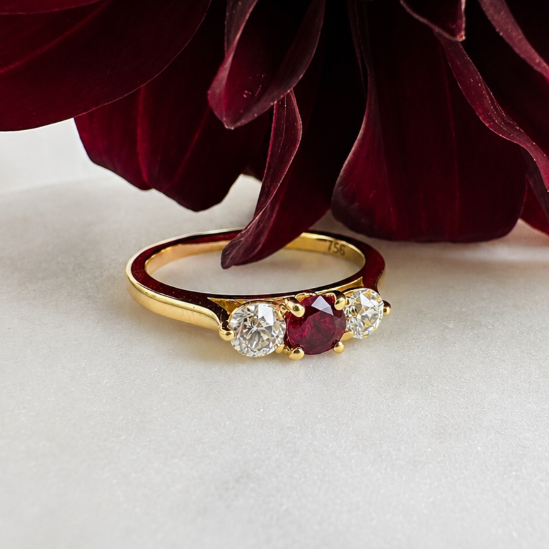 Ruby & Diamond Trilogy Ring