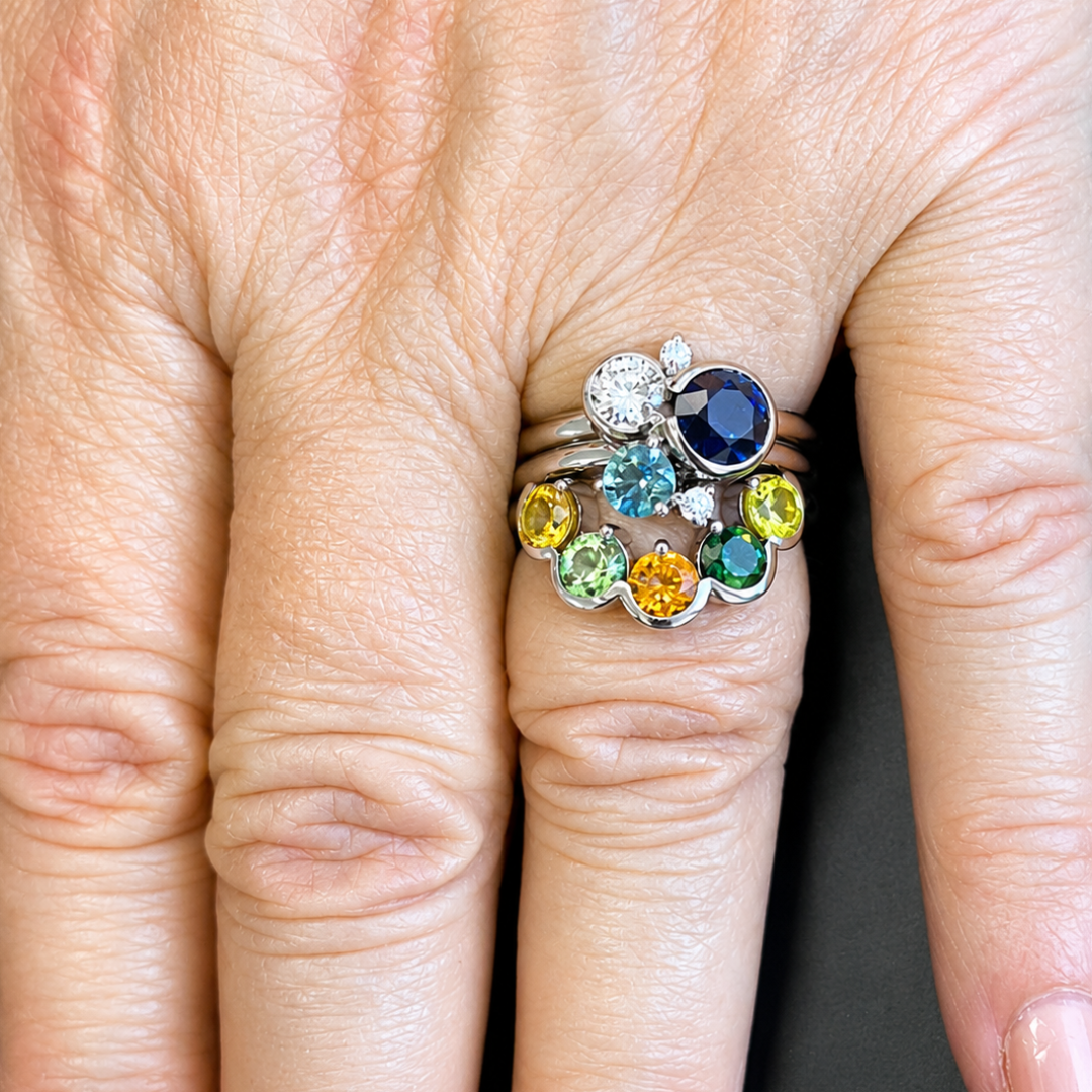 Aussie Sapphire Ring Stack