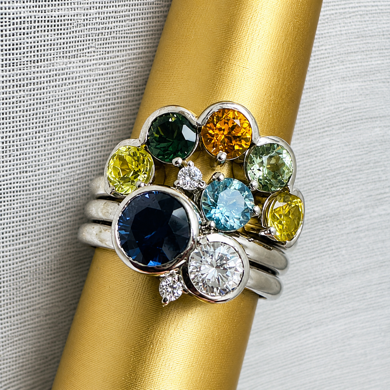 Aussie Sapphire Ring Stack