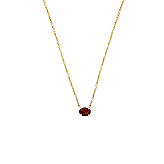 Oval Garnet Pendant