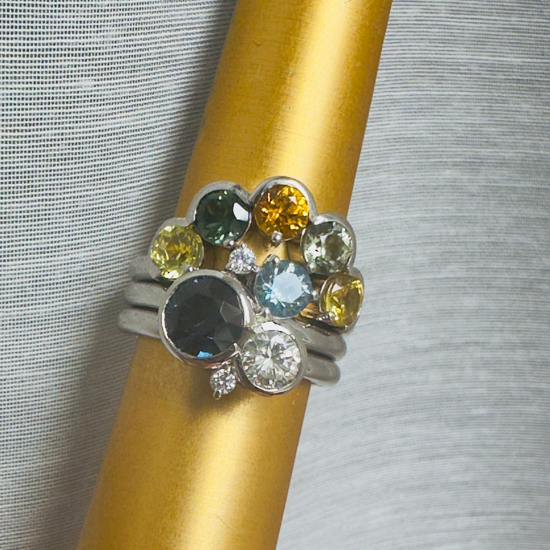 Aussie Sapphire Ring Stack