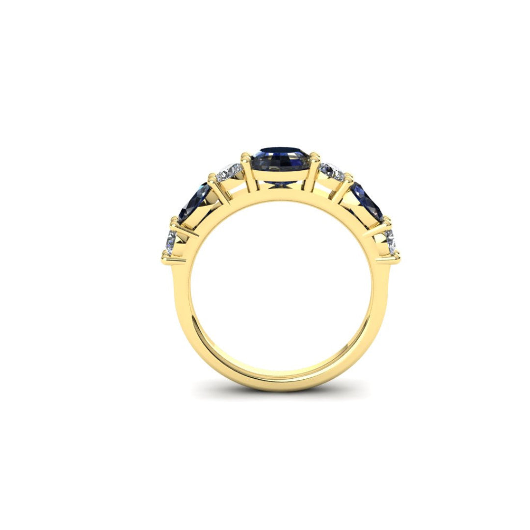 Sapphire & Diamond Band