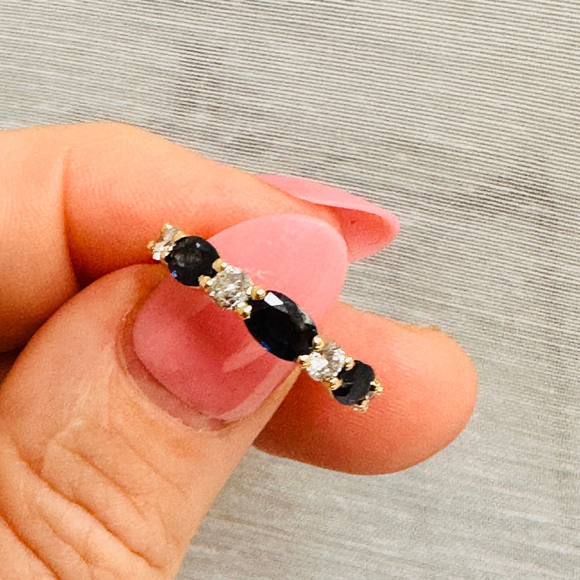 Sapphire & Diamond Band