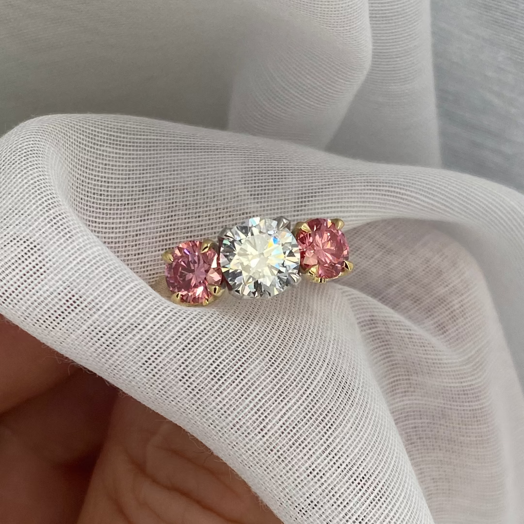 Pink Diamond Trilogy Ring