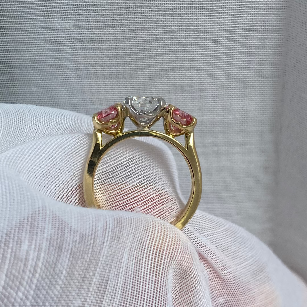 Pink Diamond Trilogy Ring