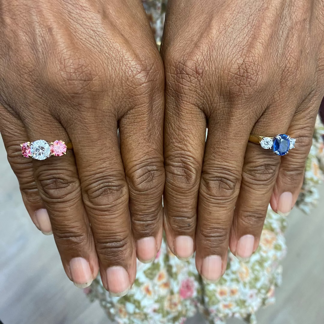 Pink Diamond Trilogy Ring