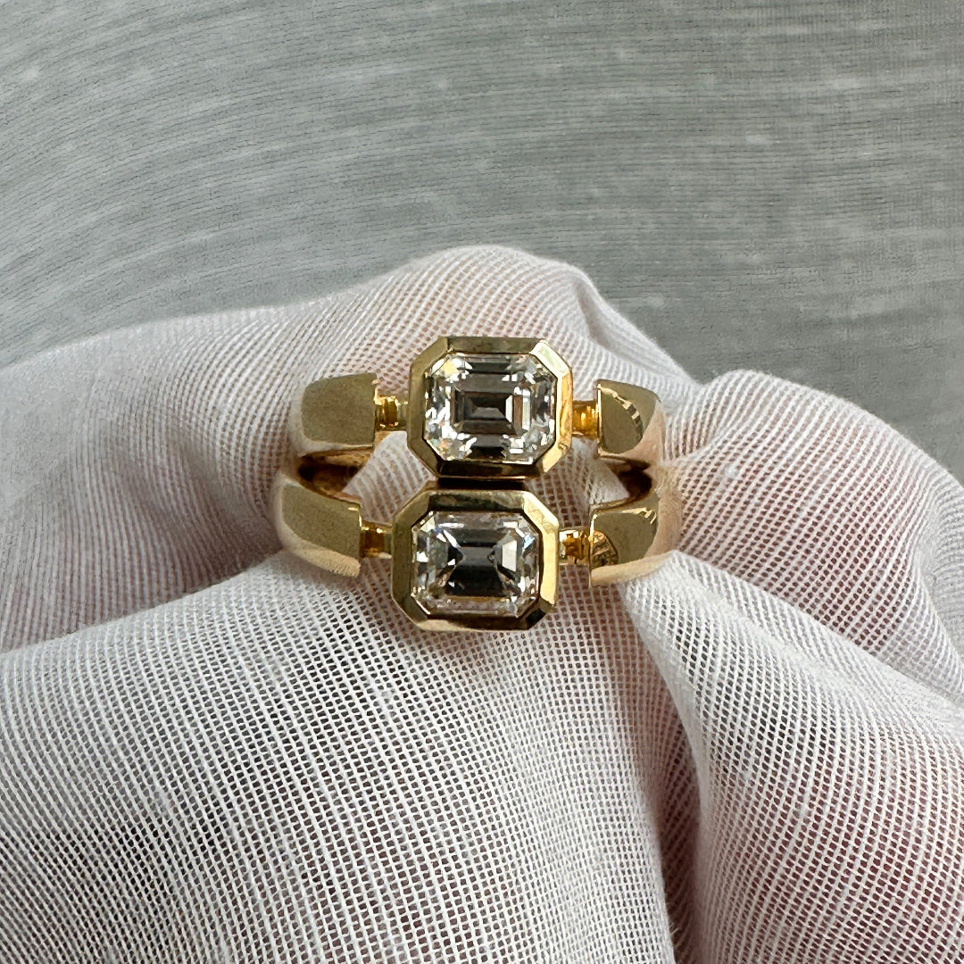 Emerald Cut Diamond Rings
