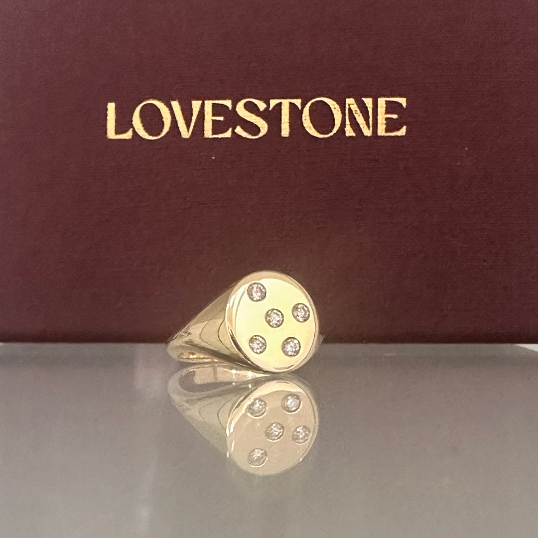 Diamond Pinky Signet Ring