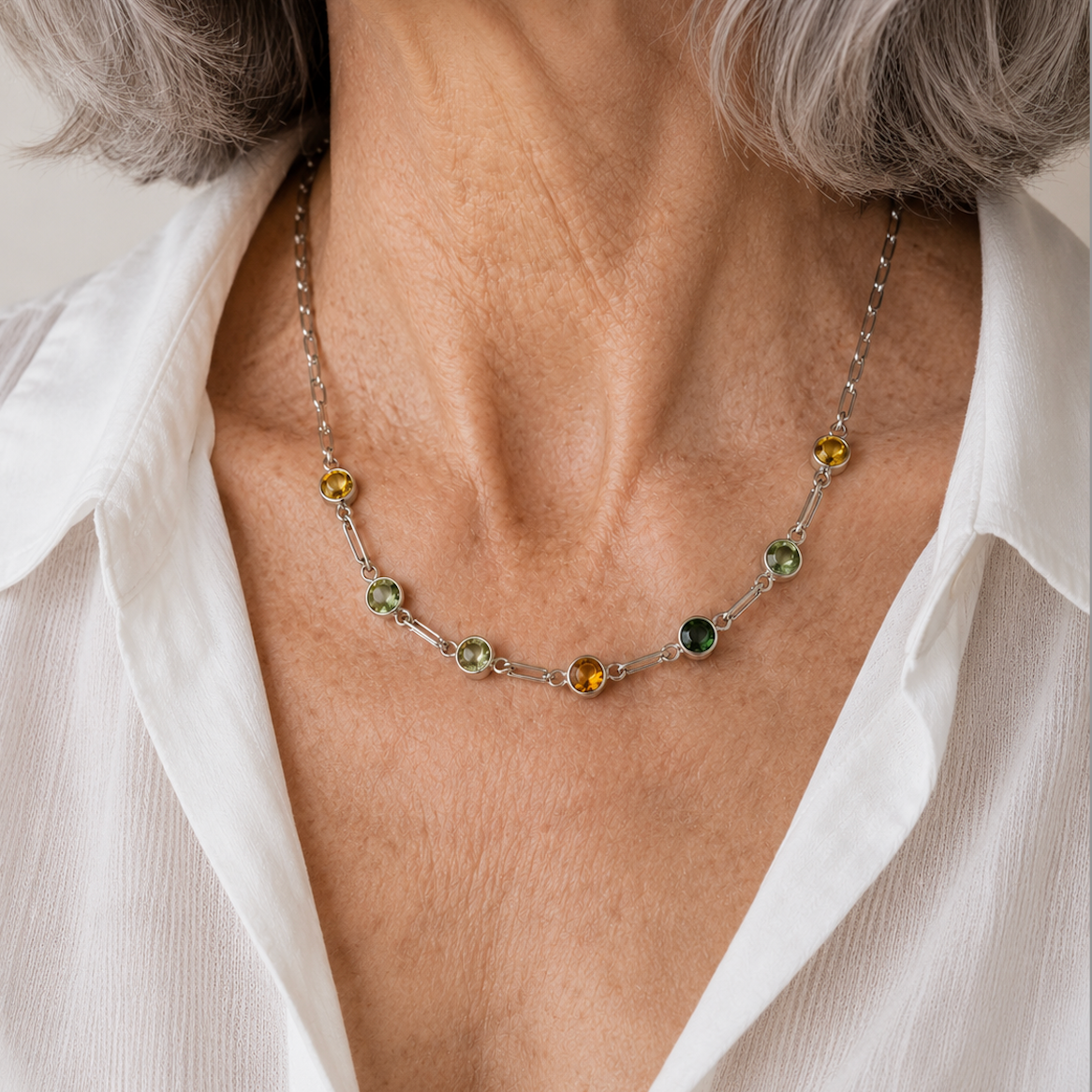 Coloured Sapphire Necklace
