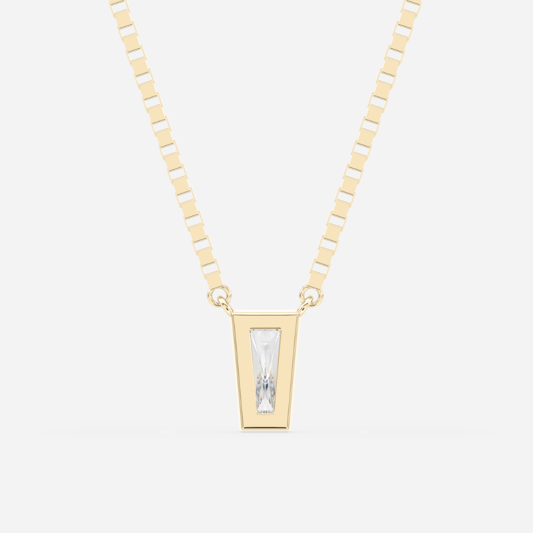 The Bezel Wedge Diamond Necklace