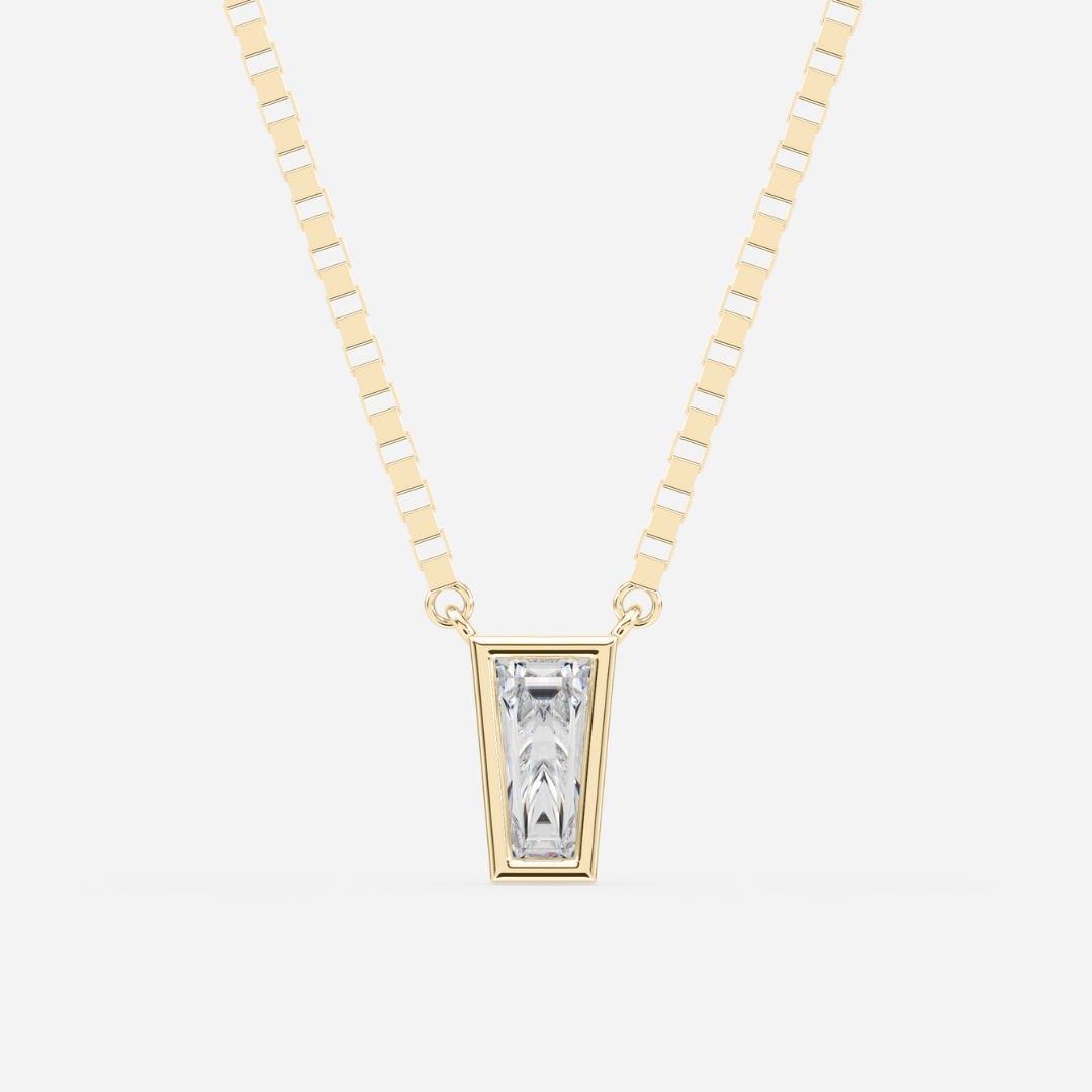 The Bezel Wedge Diamond Necklace