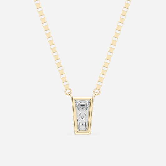 The Bezel Wedge Diamond Necklace