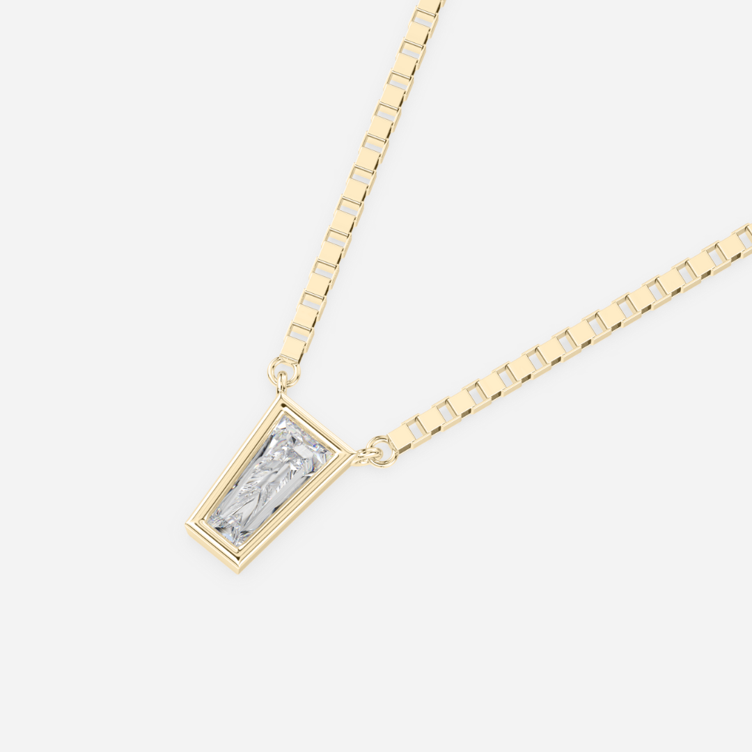 The Bezel Wedge Diamond Necklace